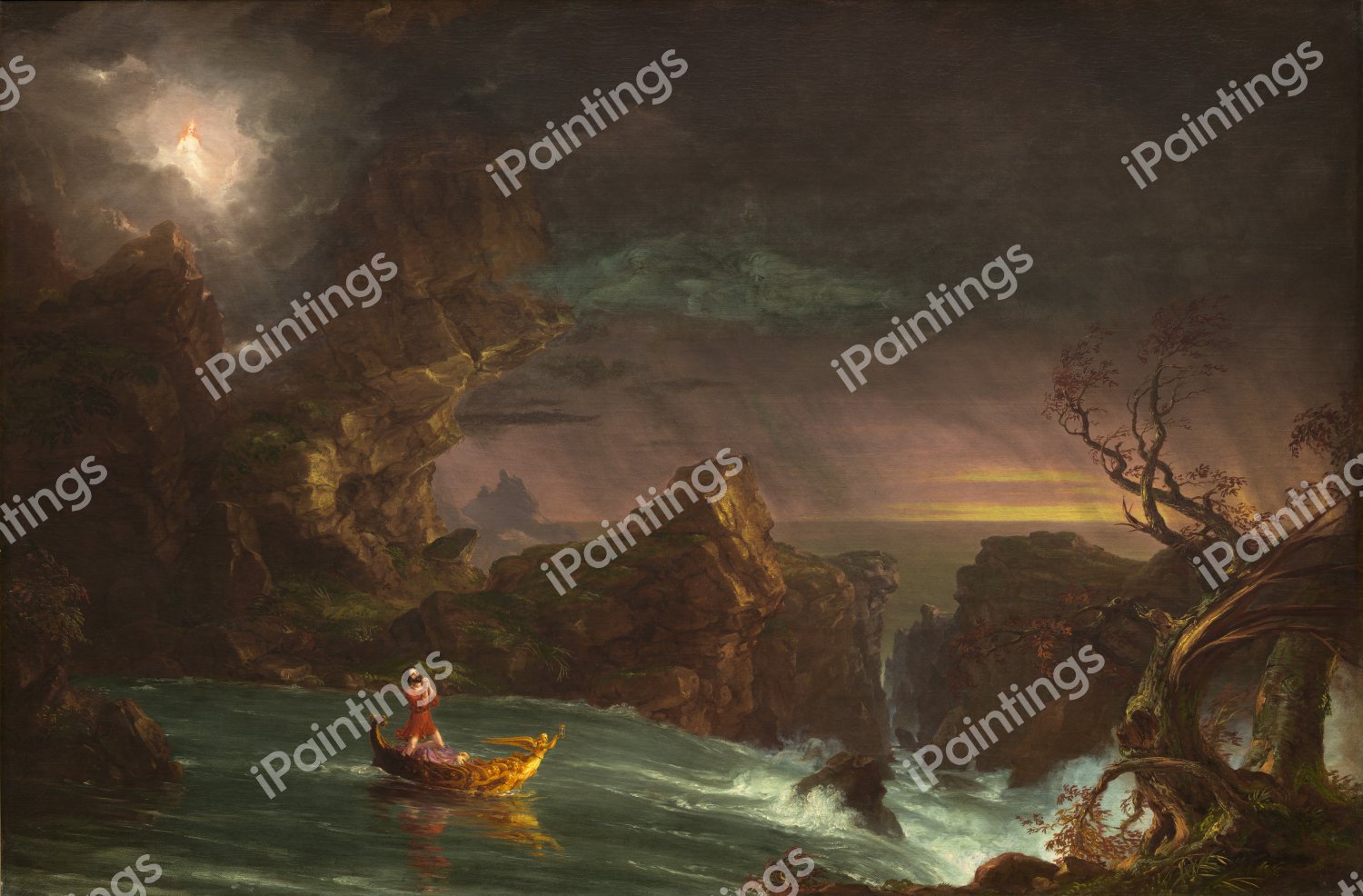 A Voyage of Life - Manhood. The painting by Thomas Cole