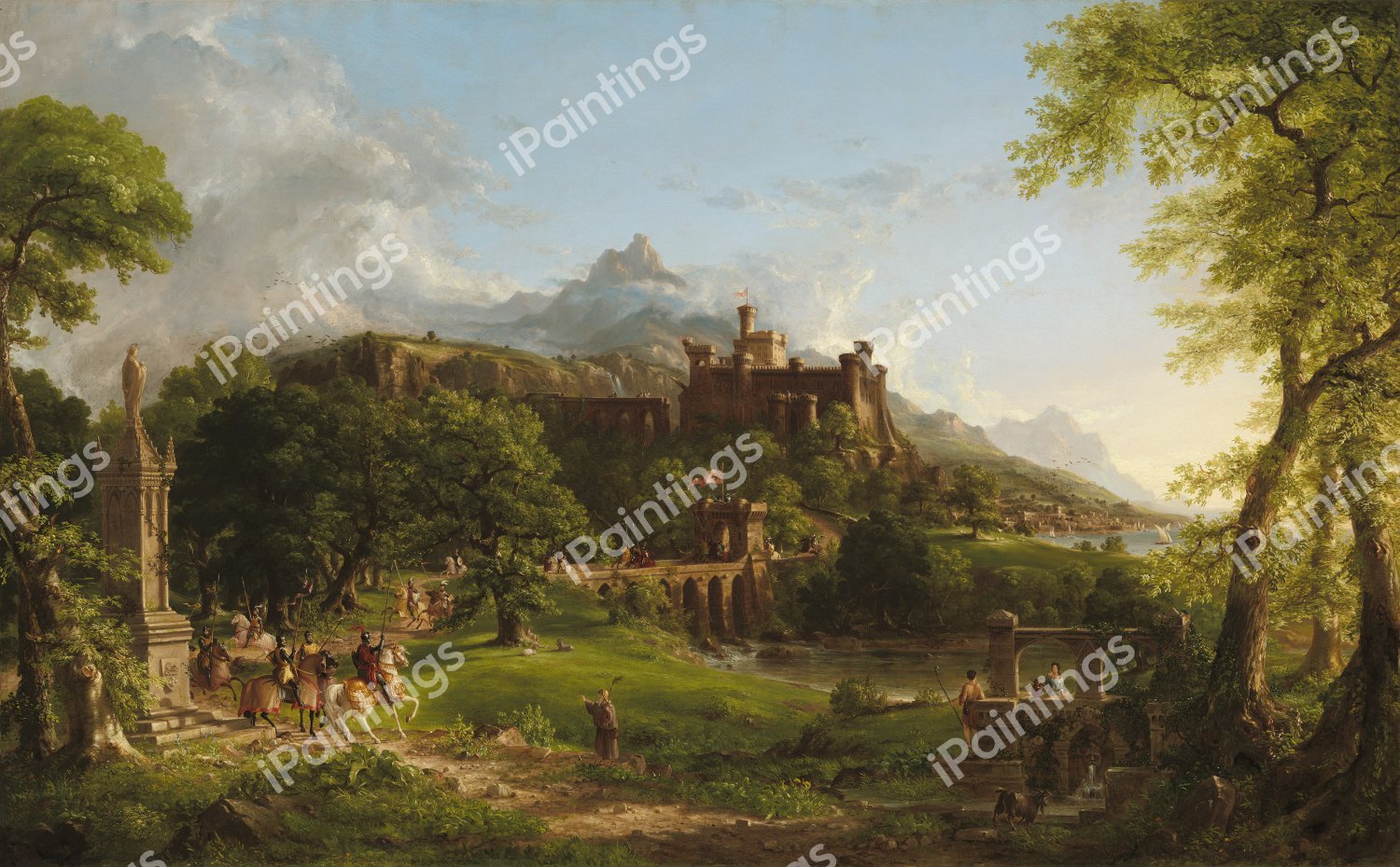 On the Departure. The painting by Thomas Cole