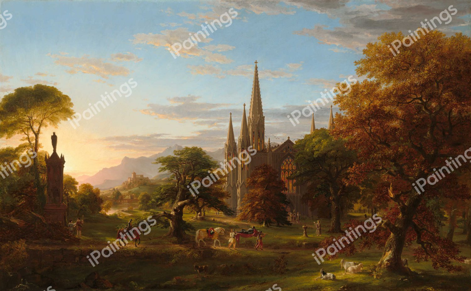 On the Return. The painting by Thomas Cole