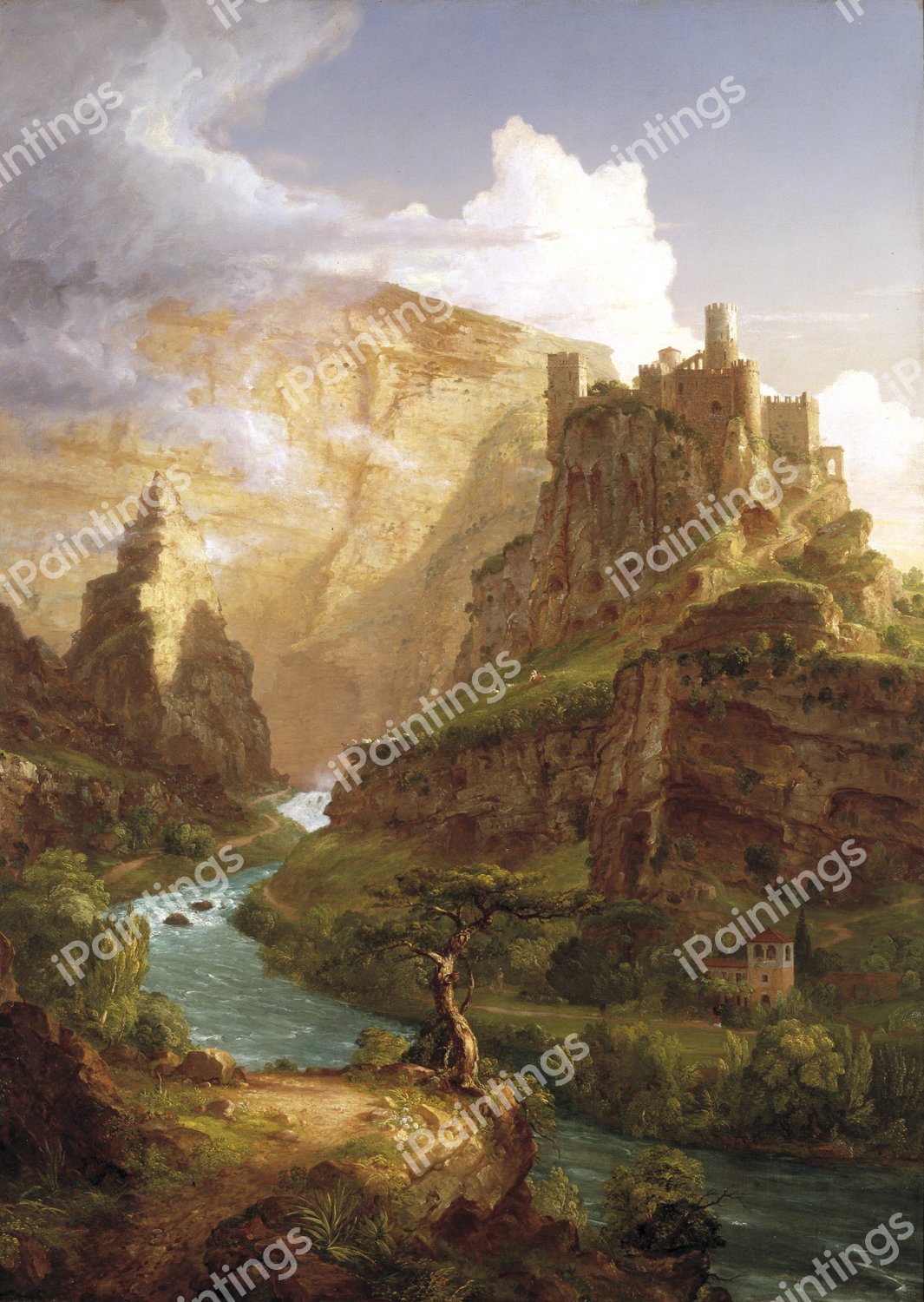 The Fountain of Vaucluse. The painting by Thomas Cole