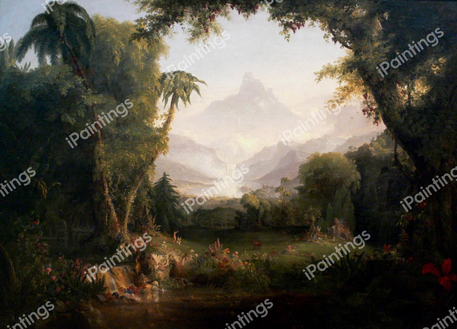 The Garden of Eden Painting by Thomas Cole Reproduction