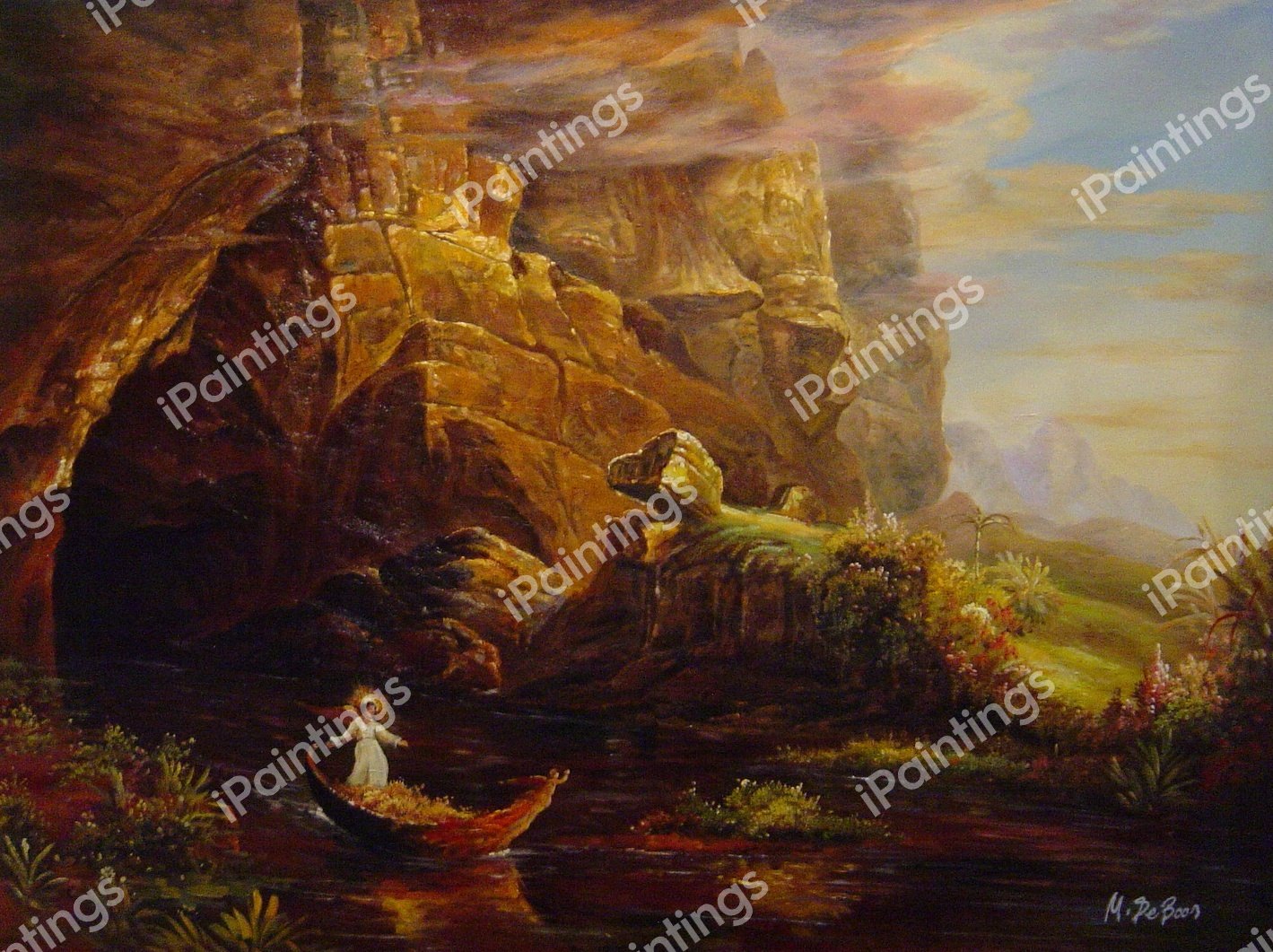 The Voyage of Life - Childhood. The painting by Thomas Cole