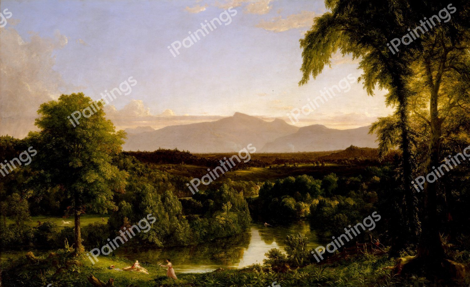 View on the Catskill—Early Autumn. The painting by Thomas Cole