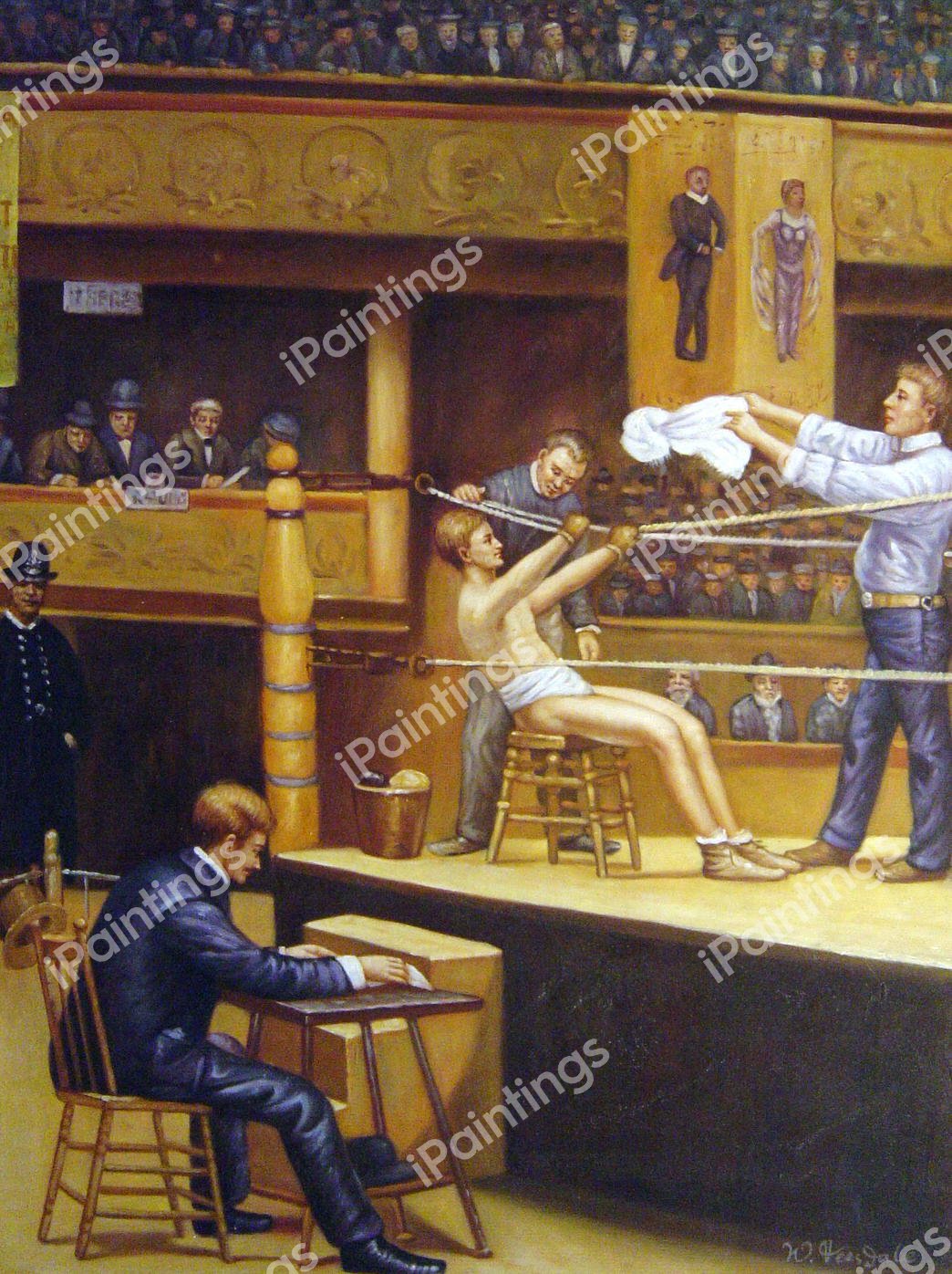 Between Rounds. The painting by Thomas Eakins