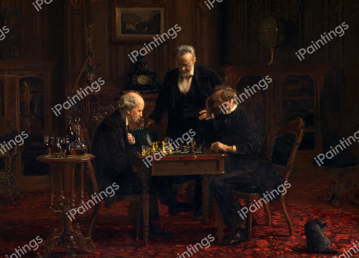 Chess Players. The painting by Thomas Eakins