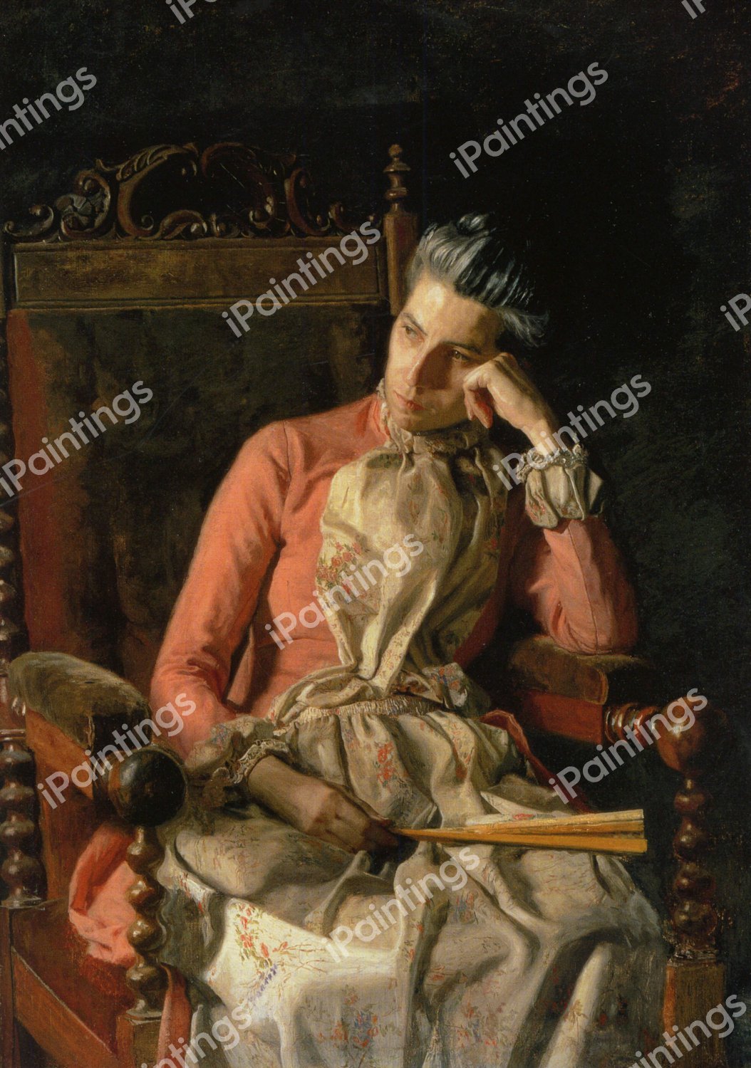 Portrait of Amelia Van Buren. The painting by Thomas Eakins