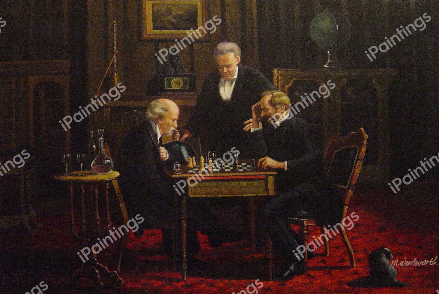 The Chess Players. The painting by Thomas Eakins