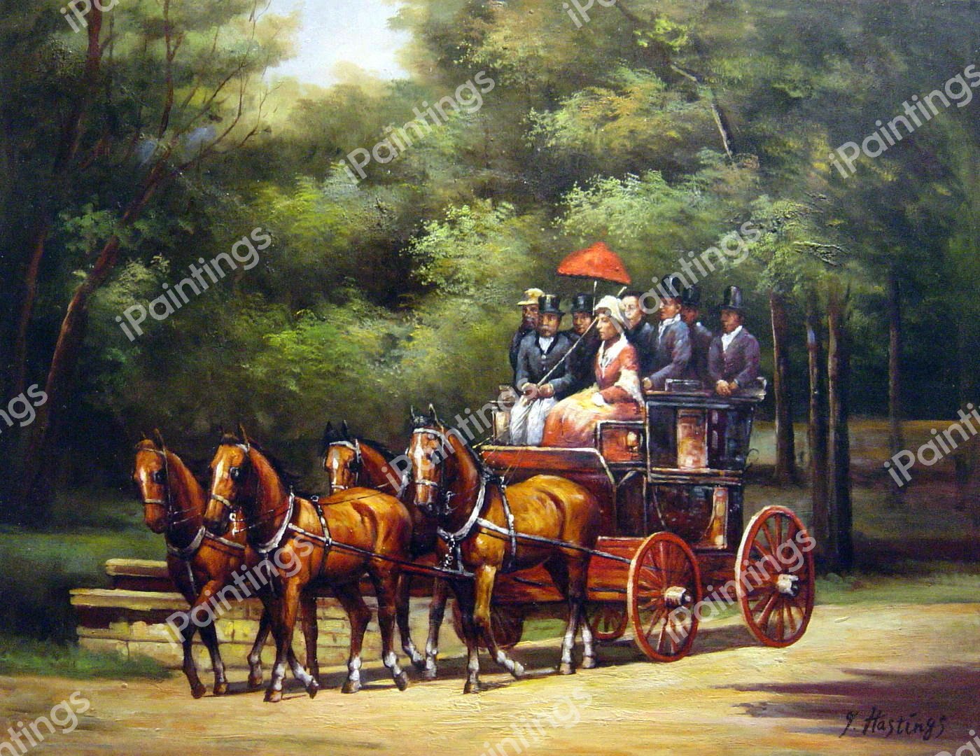 The Fairman Rogers Four-in-Hand. The painting by Thomas Eakins