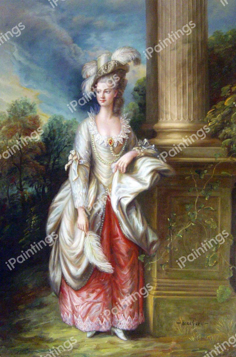 The Honorable Mrs. Graham. The painting by Thomas Gainsborough