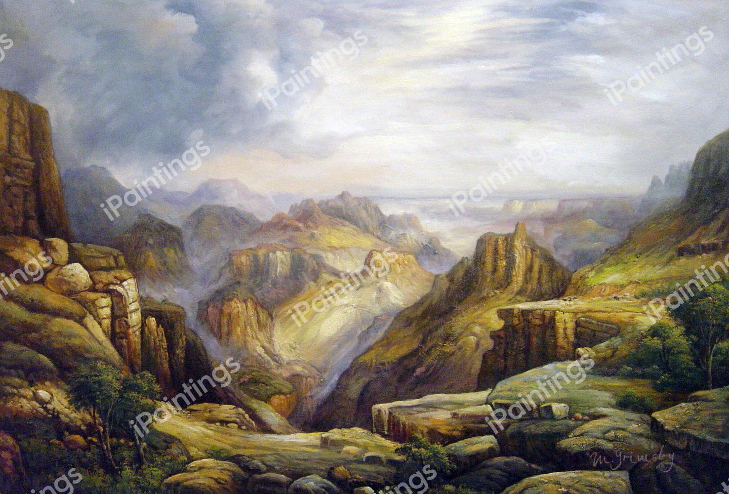 Grand Canyon. The painting by Thomas Moran