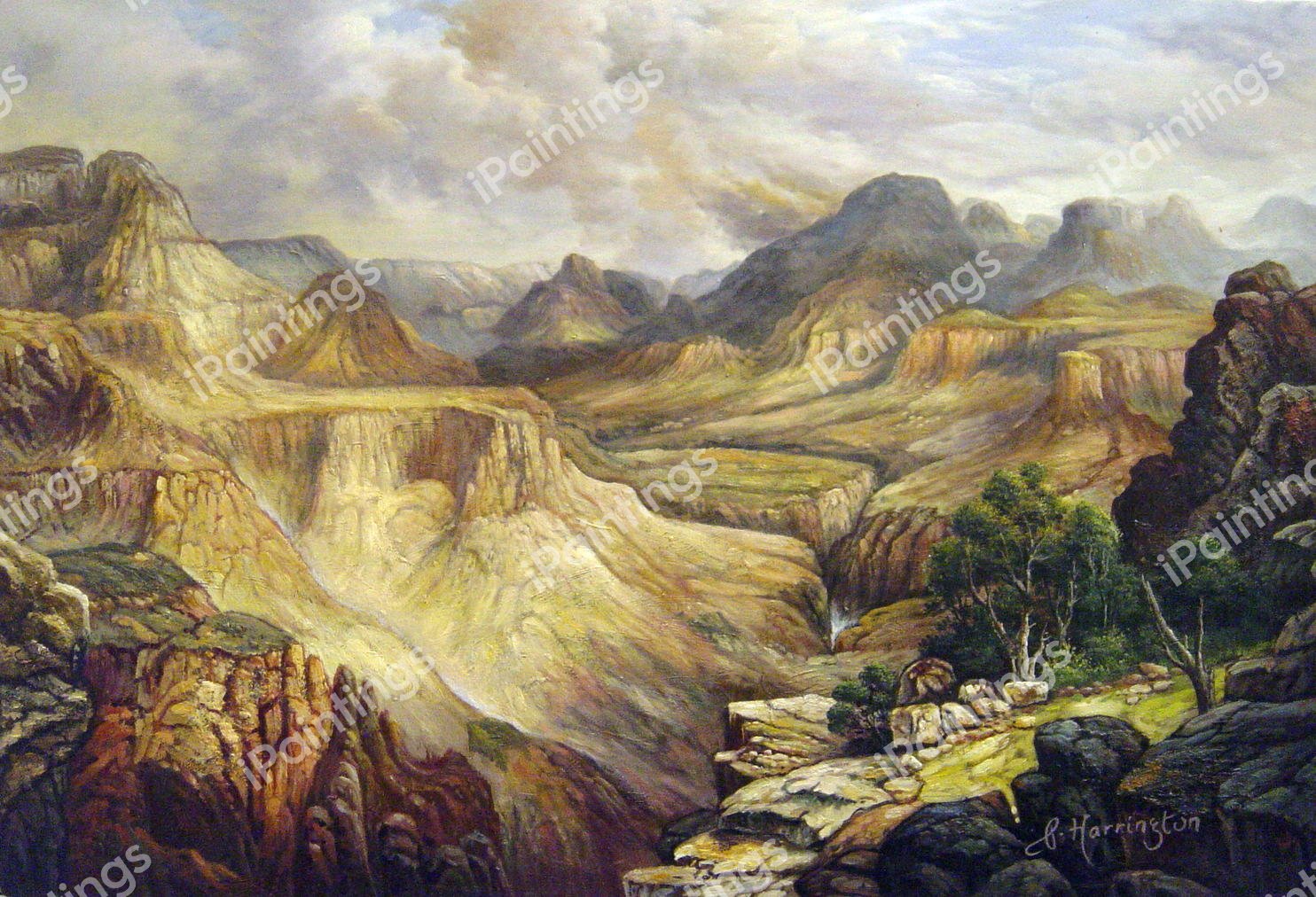 Grand Canyon. The painting by Thomas Moran