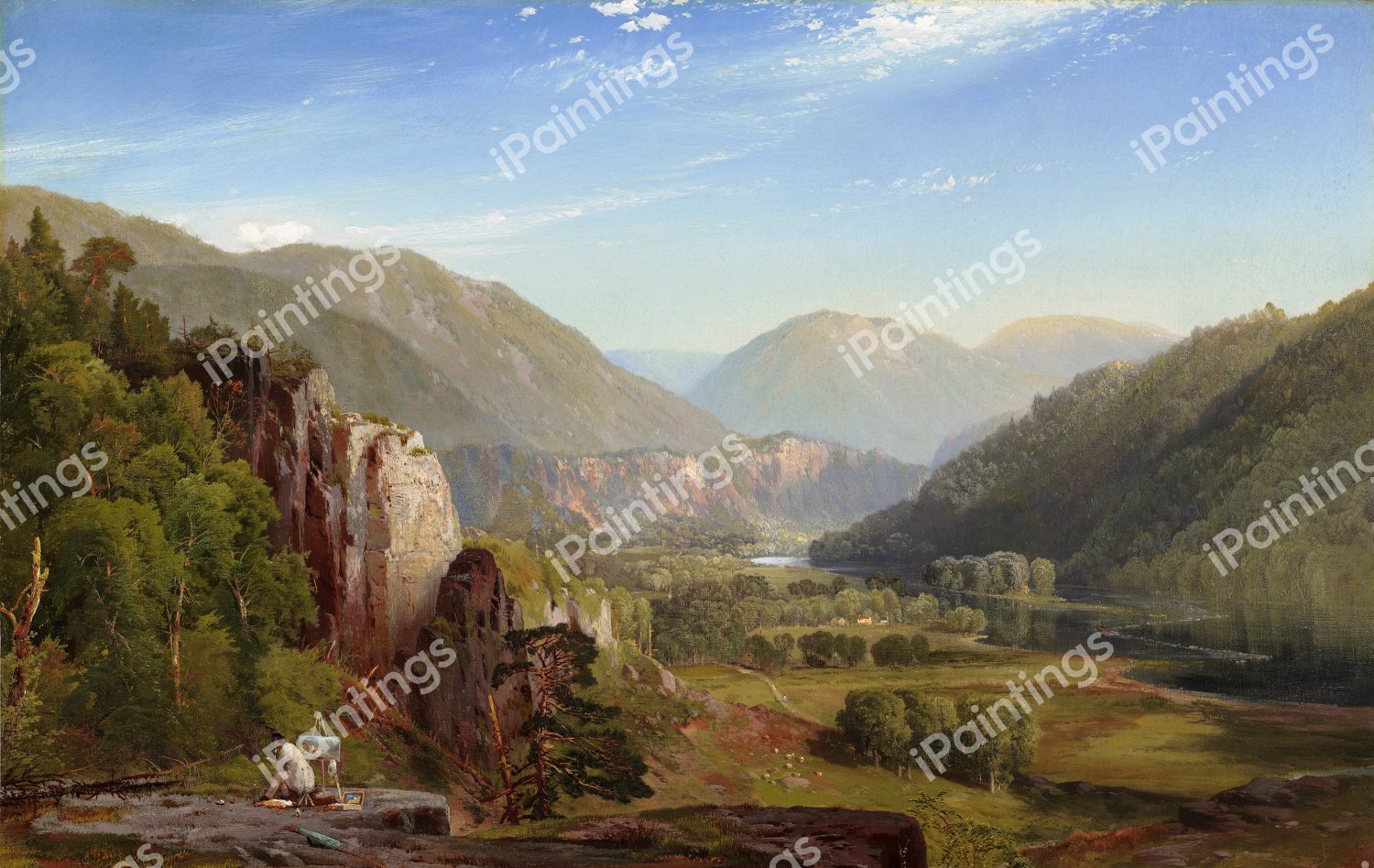 The Juniata, Evening. The painting by Thomas Moran