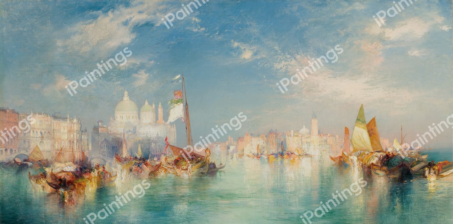 Venice Scene. The painting by Thomas Moran