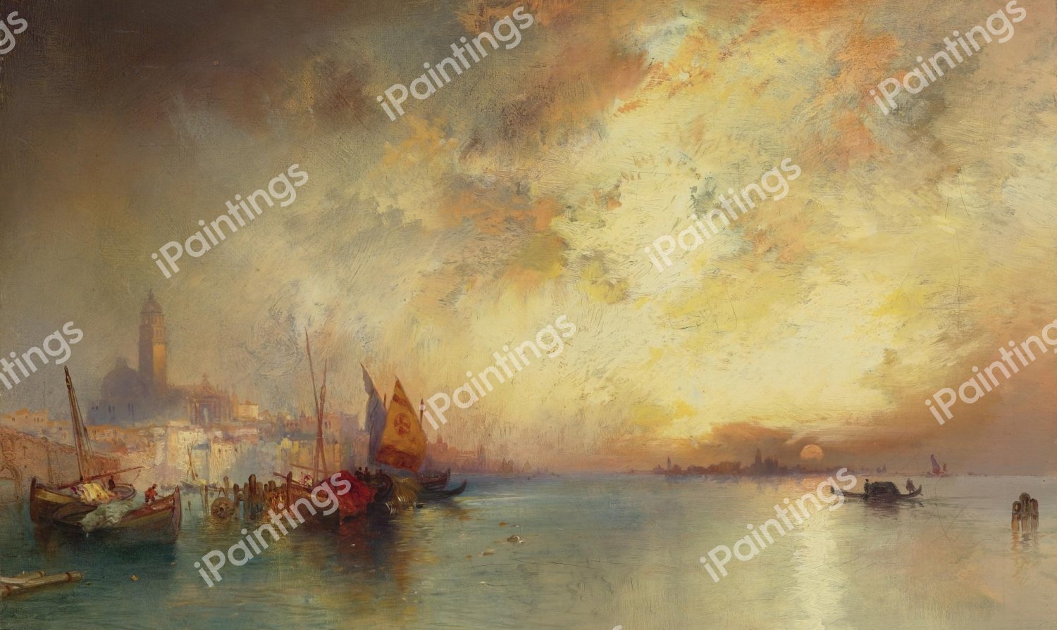 View of Venice. The painting by Thomas Moran