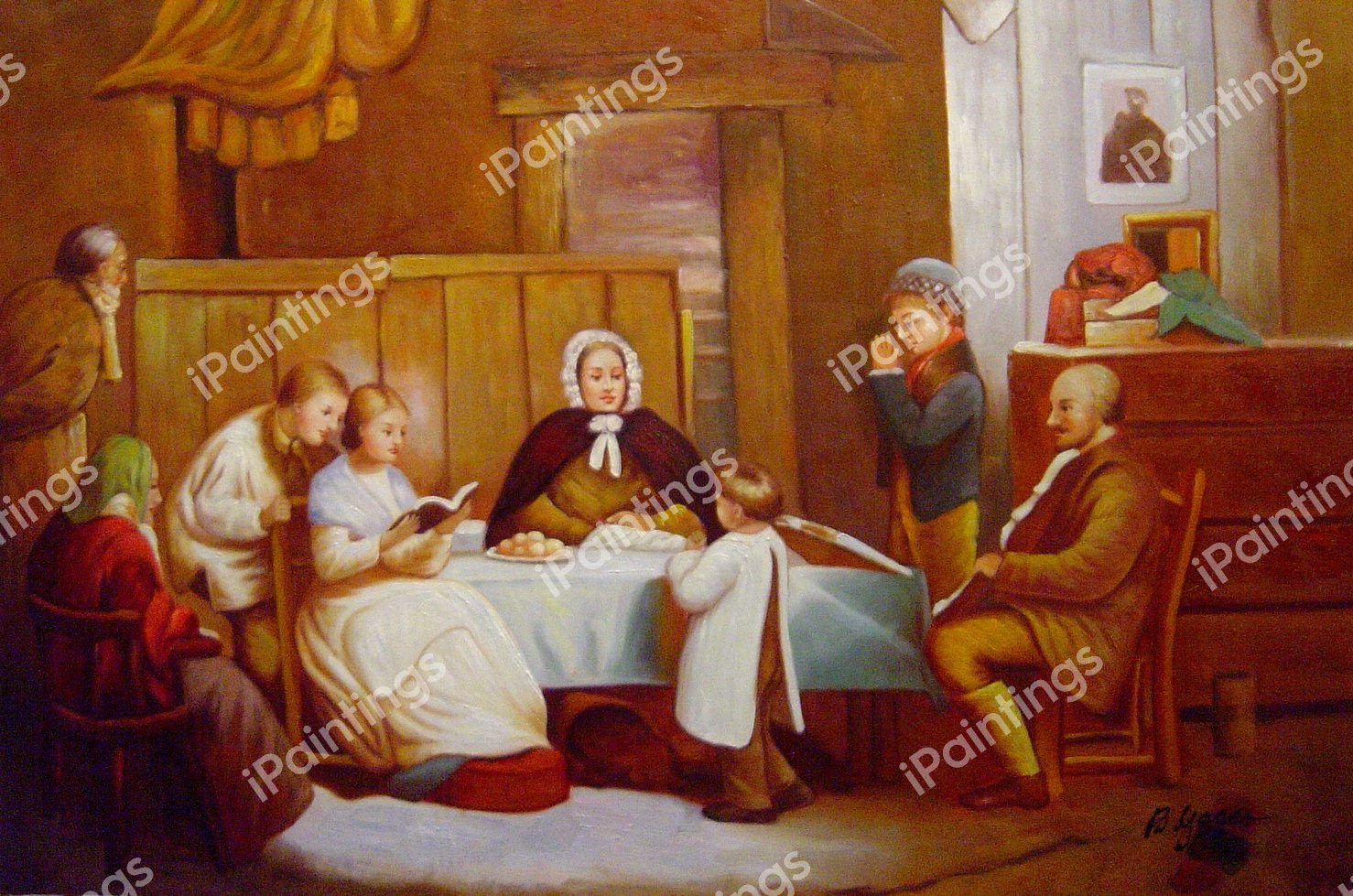 The Musical Evening. The painting by Thomas Webster