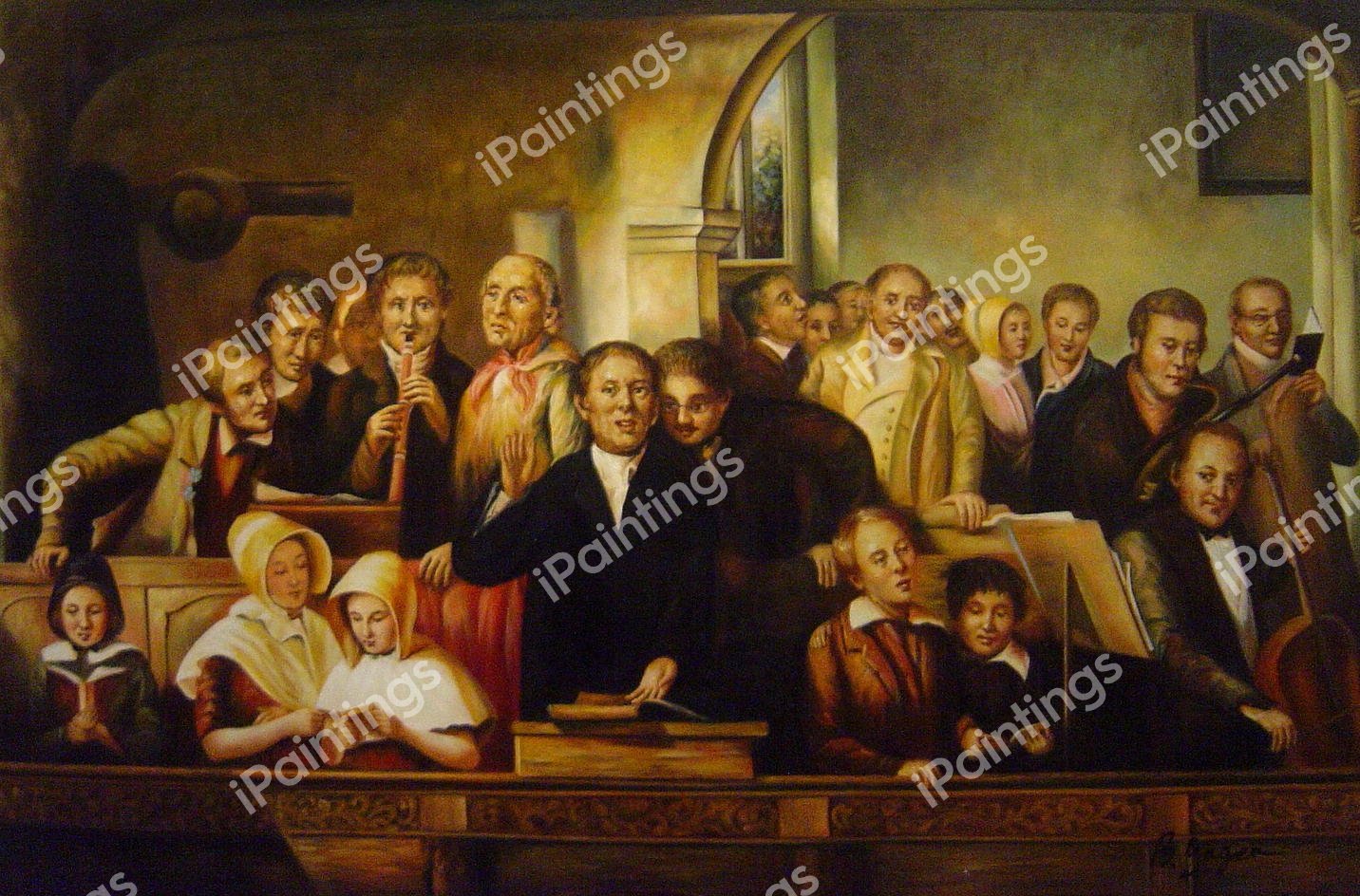 The Village Choir. The painting by Thomas Webster