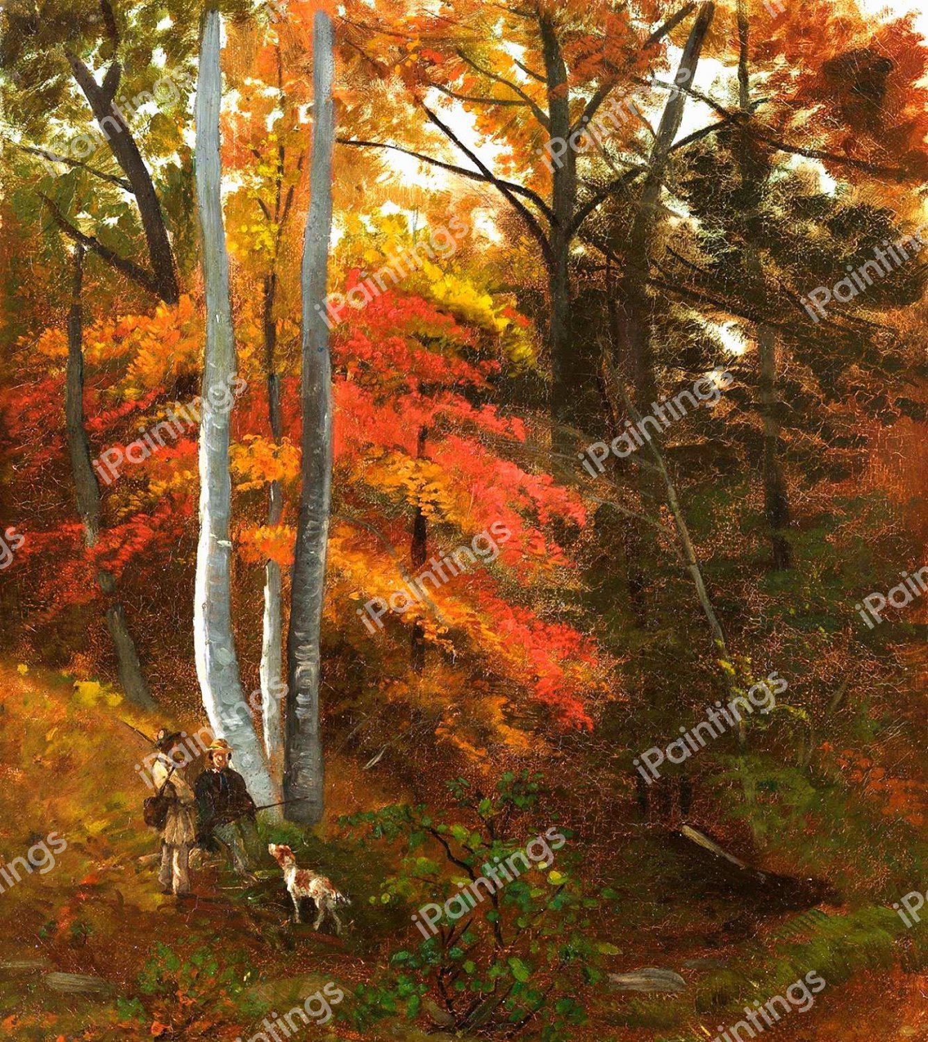 Hunter's Rest. The painting by Thomas Worthington Whittredge