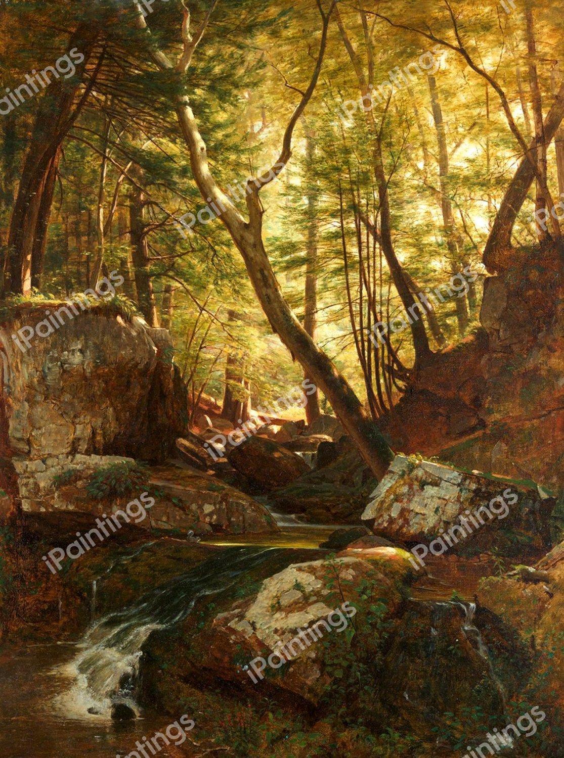 Kaatskill Creek. The painting by Thomas Worthington Whittredge