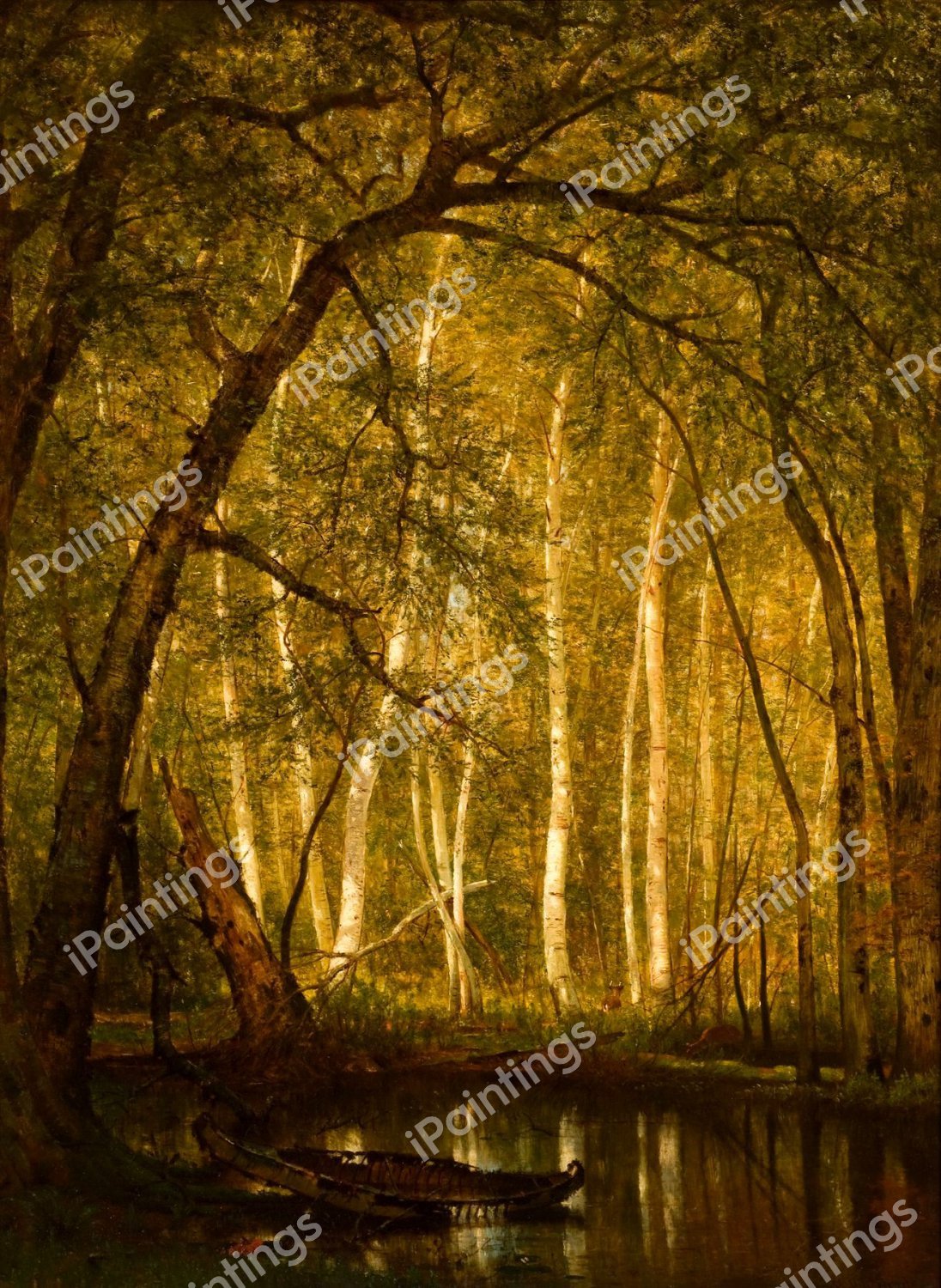 The Old Hunting Grounds. The painting by Thomas Worthington Whittredge