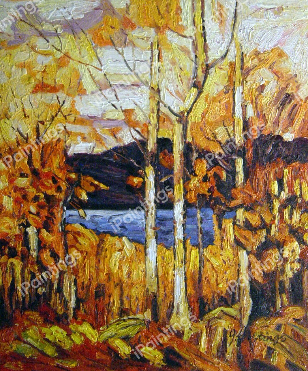 Algonquin October. The painting by Tom Thomson