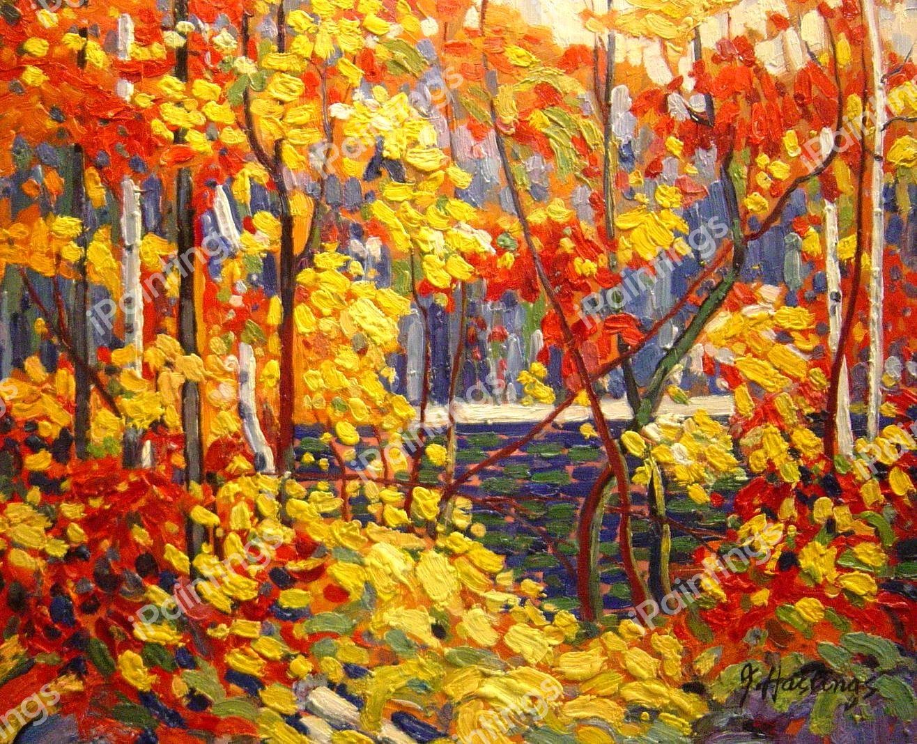 The Pool. The painting by Tom Thomson