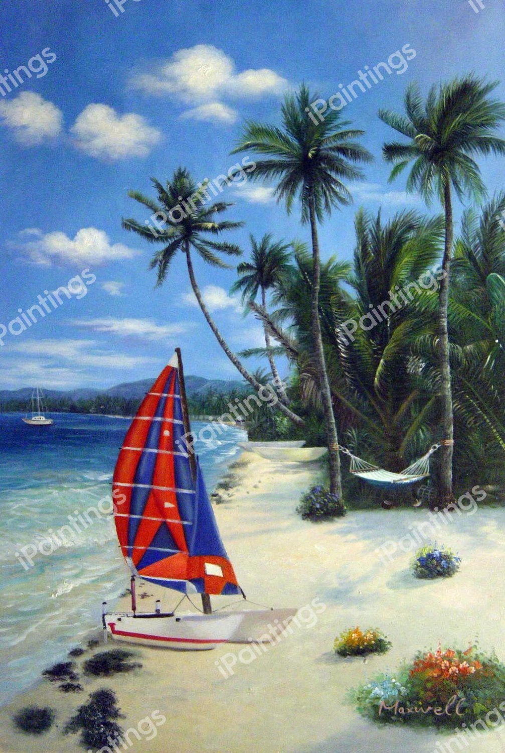 Tropical Beach. The painting by Our Originals