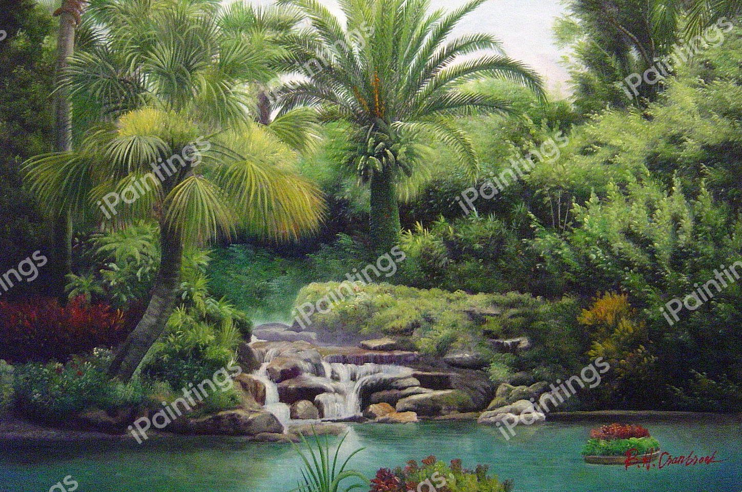 Tropical Oasis. The painting by Our Originals