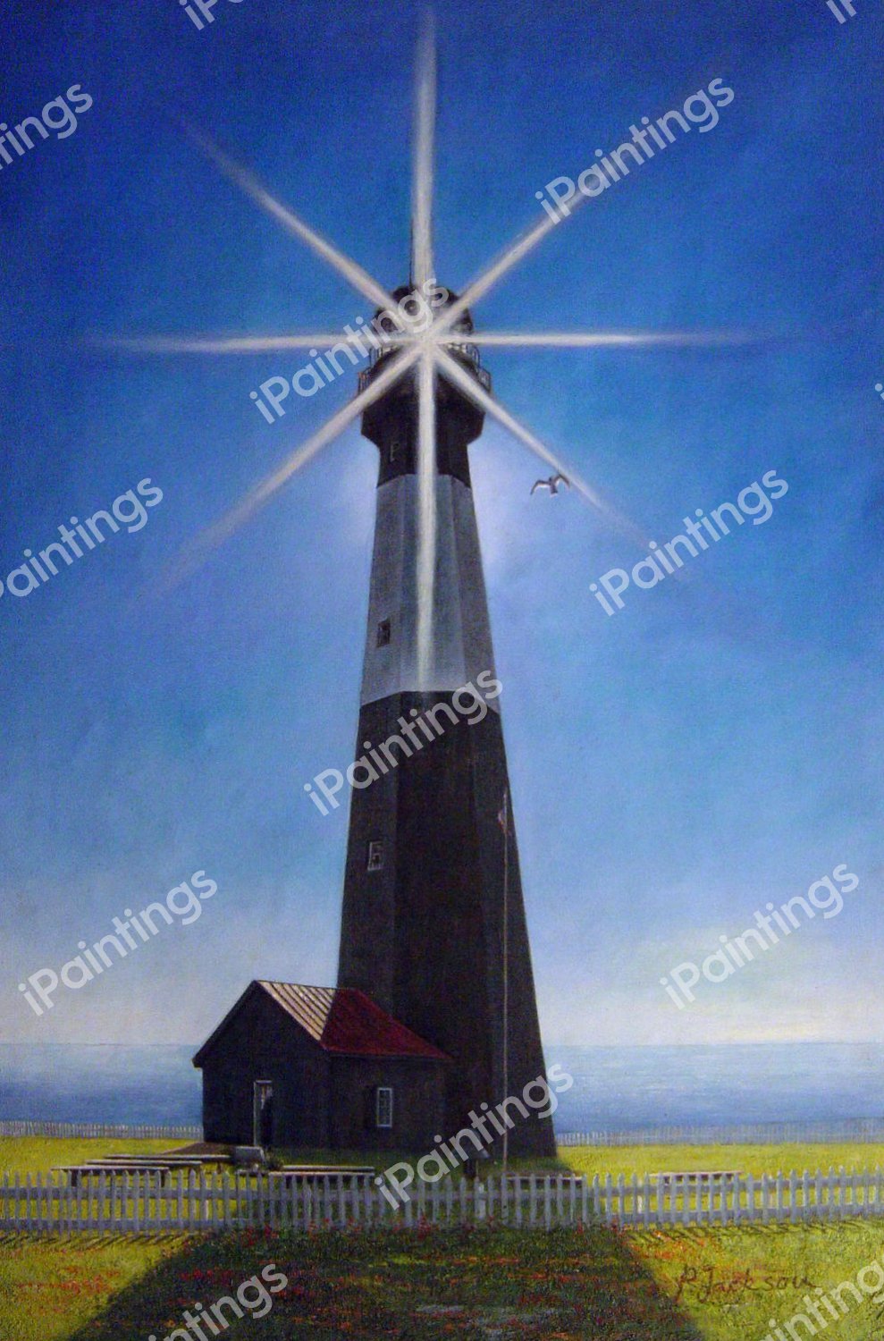 Tybee Island Lighthouse Beacon. The painting by Our Originals