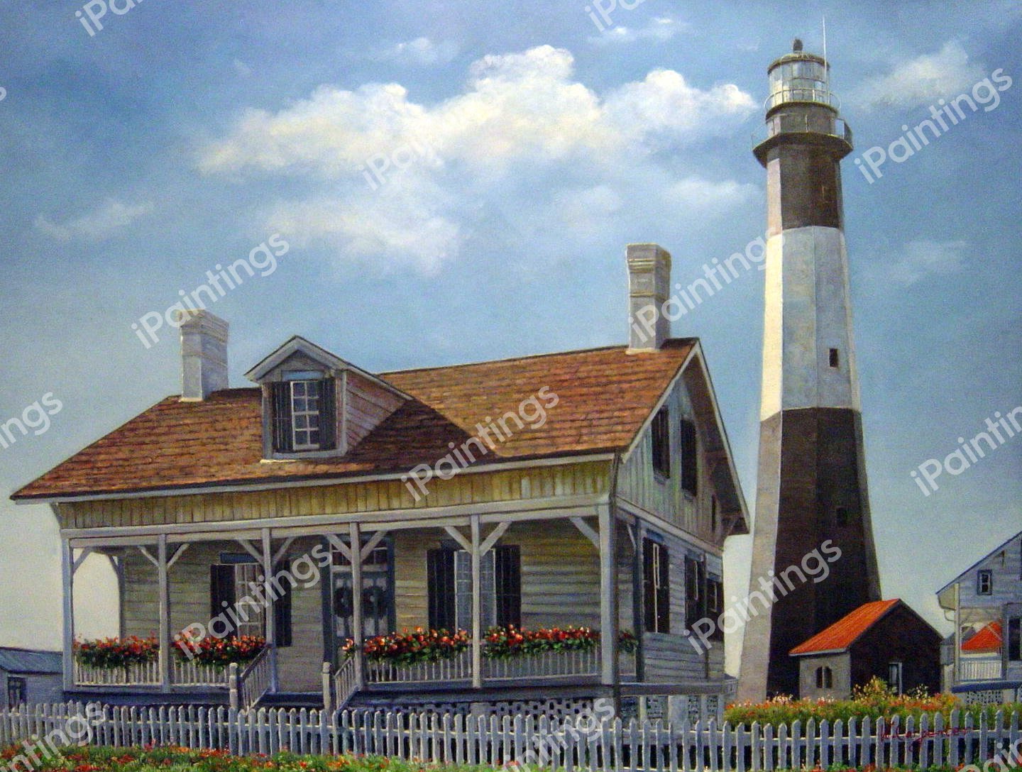Tybee Island Lighthouse. The painting by Our Originals