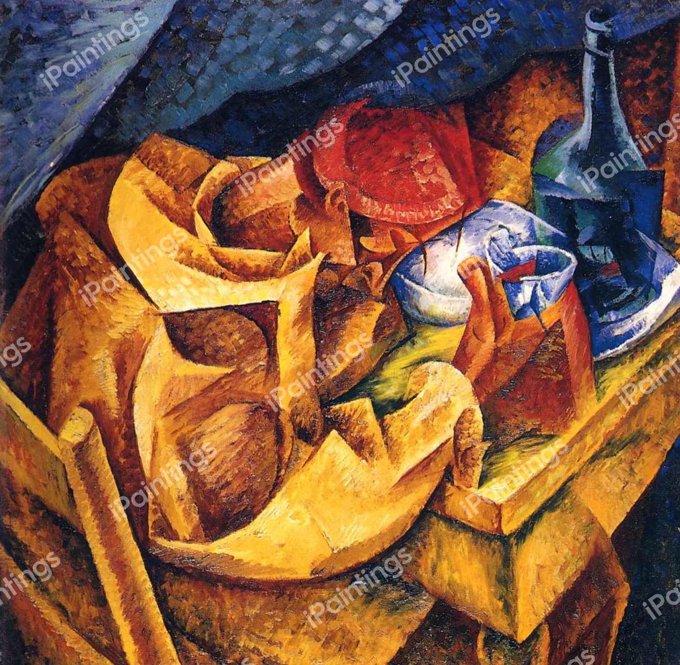 Drinker. The painting by Umberto Boccioni