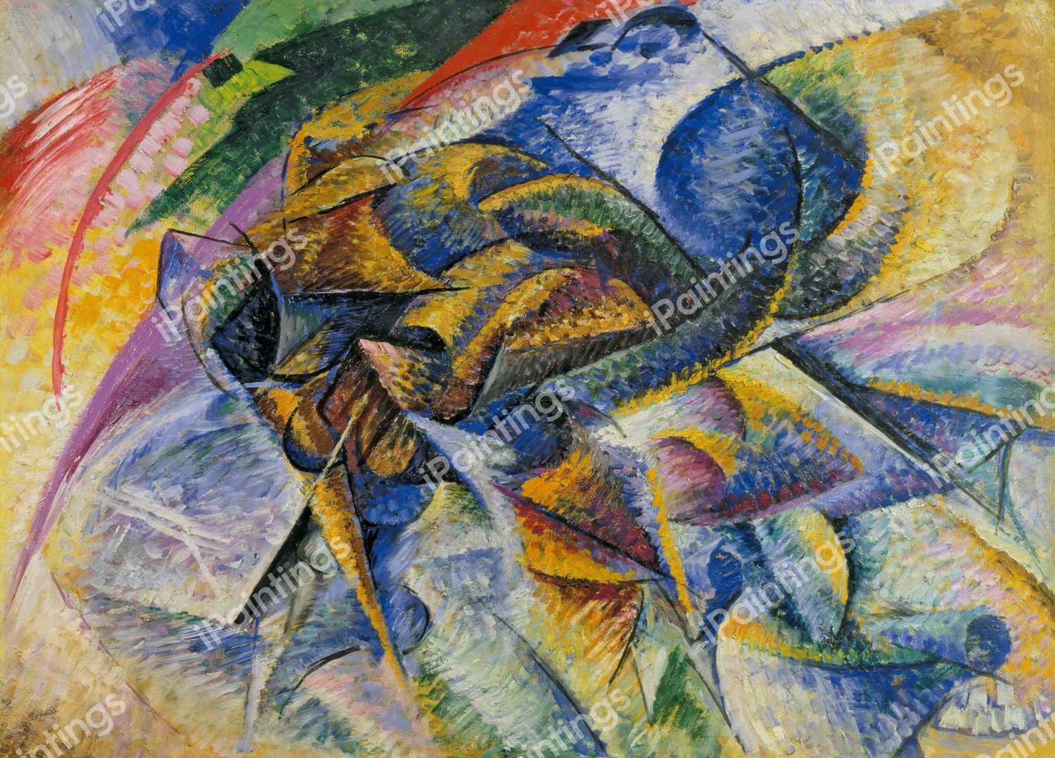 Dynamism of a Cyclist. The painting by Umberto Boccioni