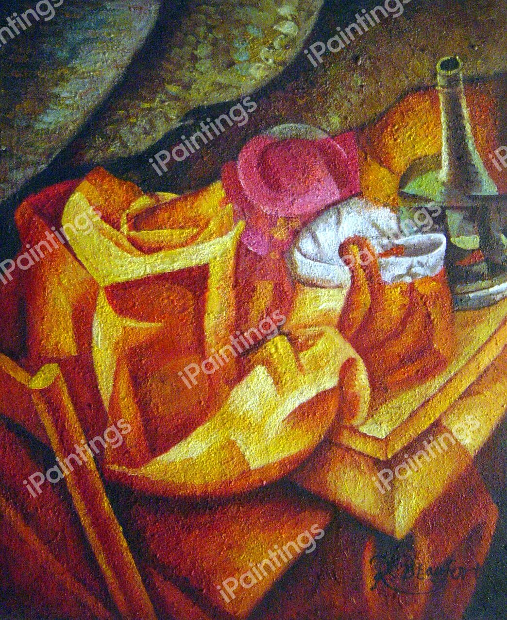 The Drinker. The painting by Umberto Boccioni