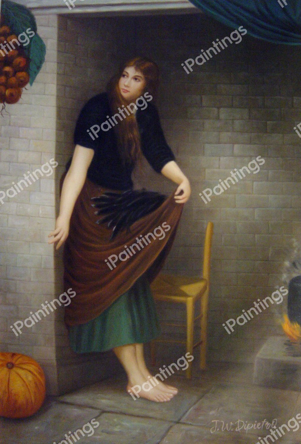 Cinderella. The painting by Valentine Cameron Prinsep