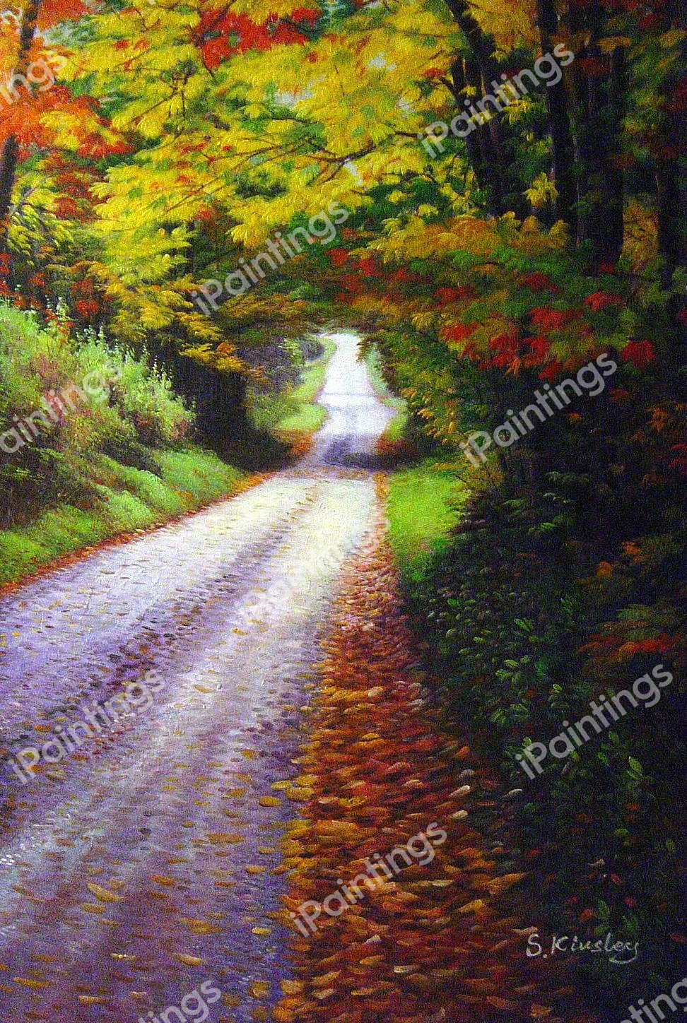 Vermont Country Road. The painting by Our Originals