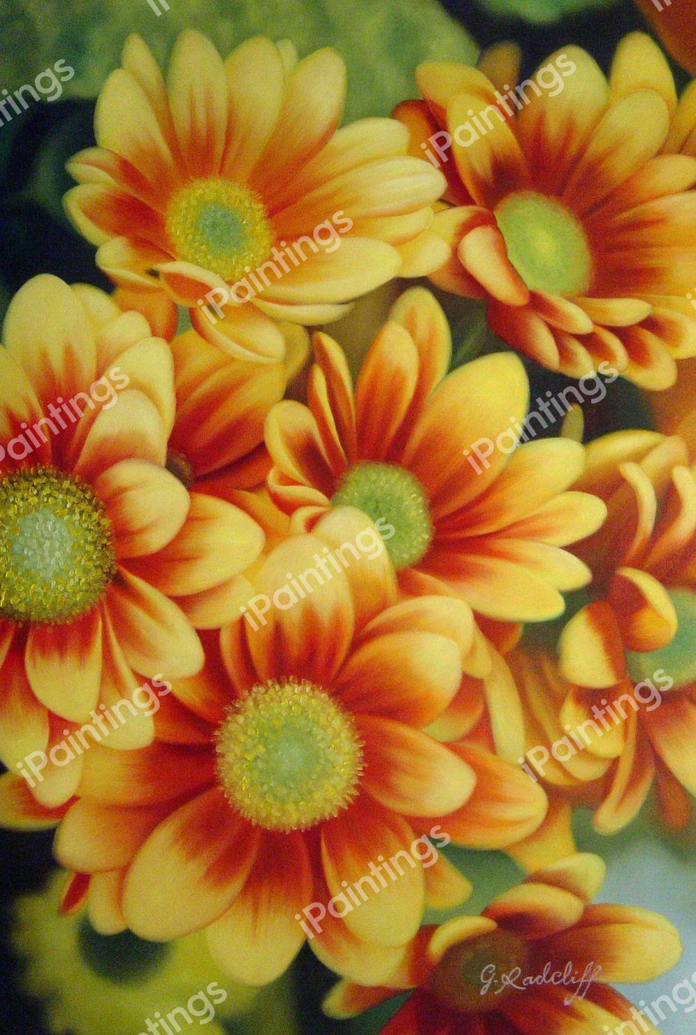 View Of Beautiful Flowers In Nature. The painting by Our Originals