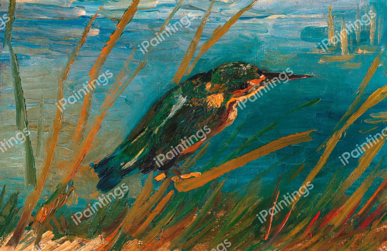 A Kingfisher. The painting by Vincent Van Gogh