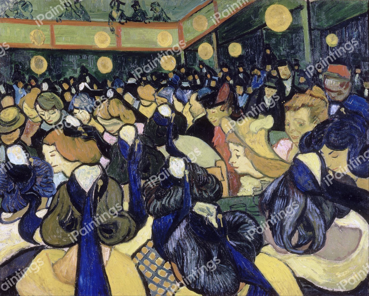 Dance Hall in Arles. The painting by Vincent Van Gogh