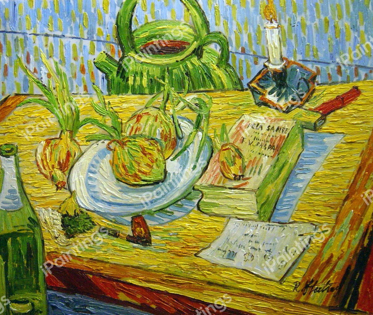 Drawing Board, Pipe, Onions And Sealing Wax. The painting by Vincent Van Gogh