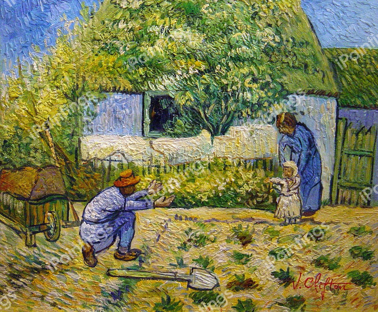 Van Gogh First Steps Flower Wall Picture Art Print 