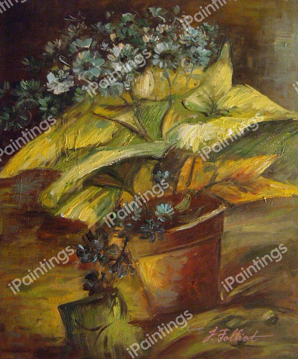 Flowerpot. The painting by Vincent Van Gogh