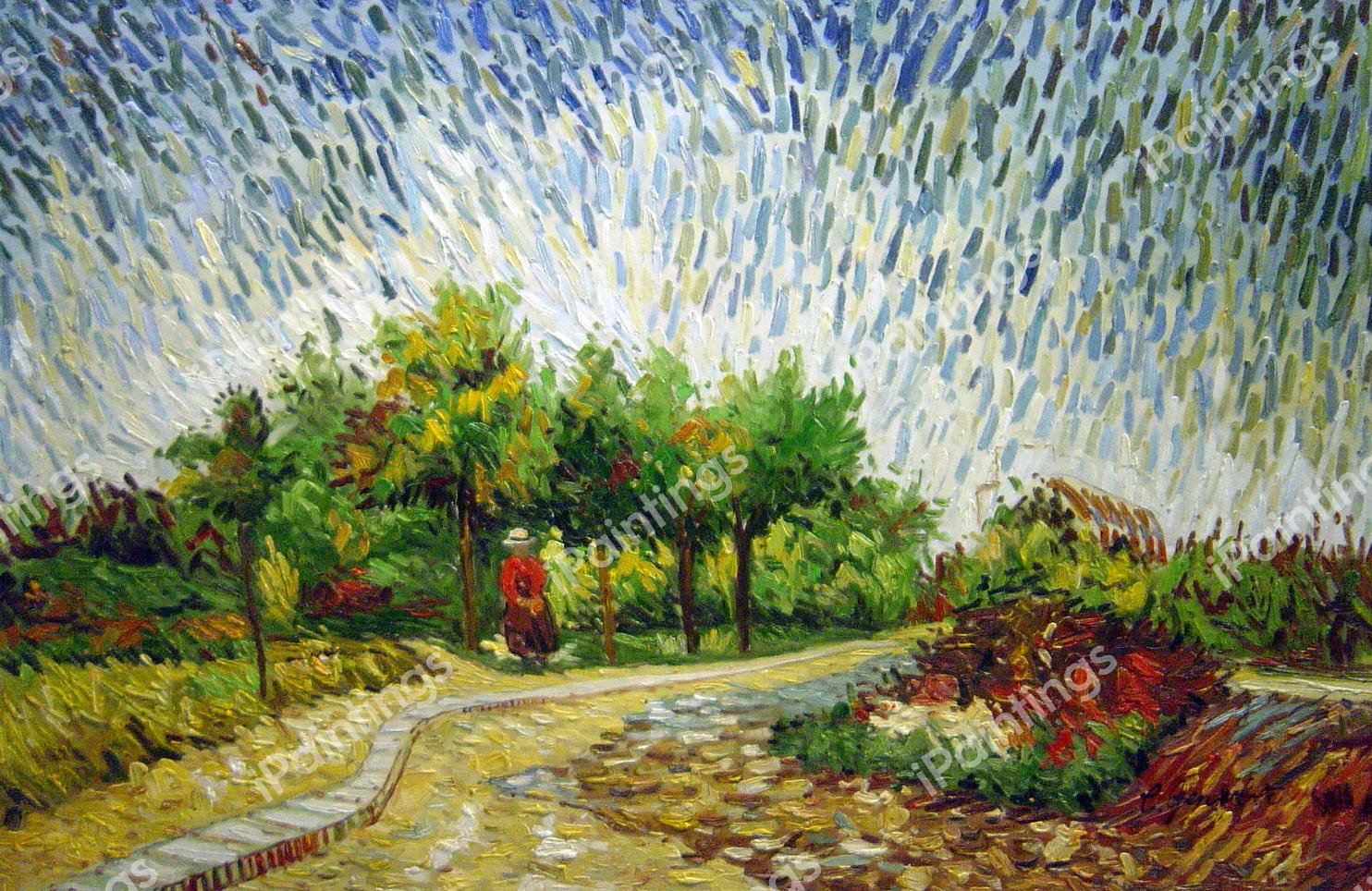 Lane In Voyer d&#39Argenson Park At Asnieres. The painting by Vincent Van Gogh