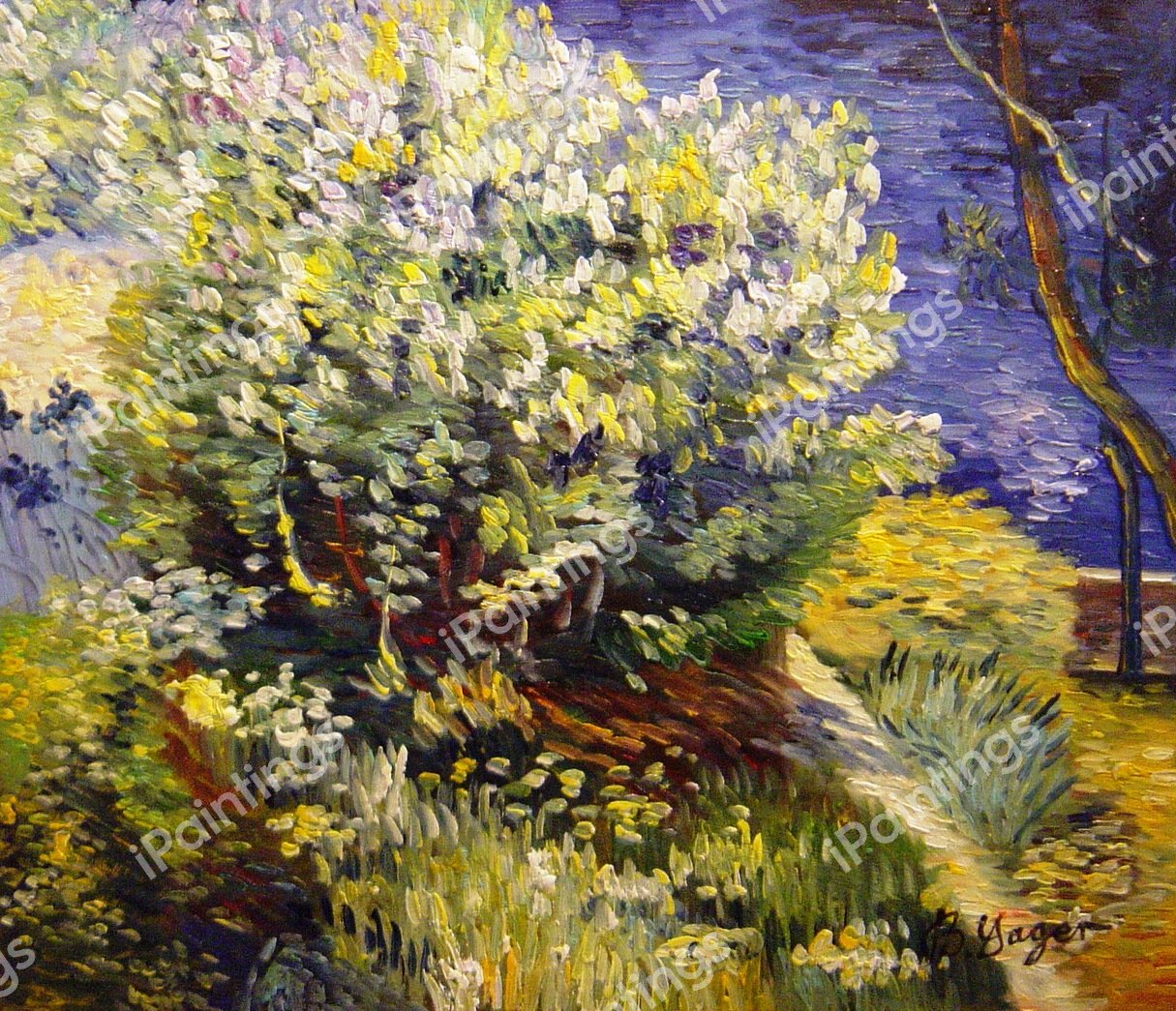 Lilac Bush. The painting by Vincent Van Gogh