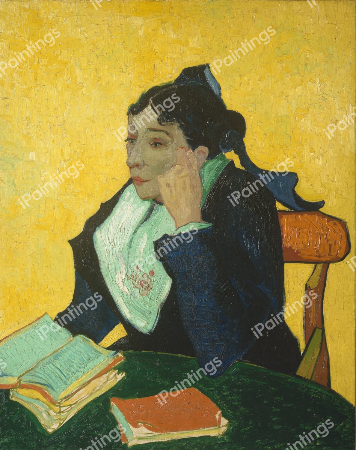 Madame Joseph-Michel Ginoux (L'Arlesienne)  . The painting by Vincent Van Gogh