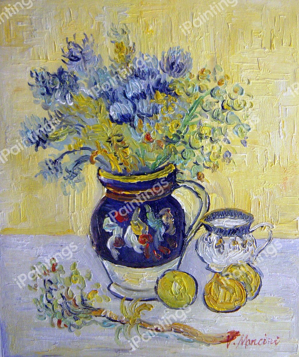 Majolica Jug With Wildflowers. The painting by Vincent Van Gogh