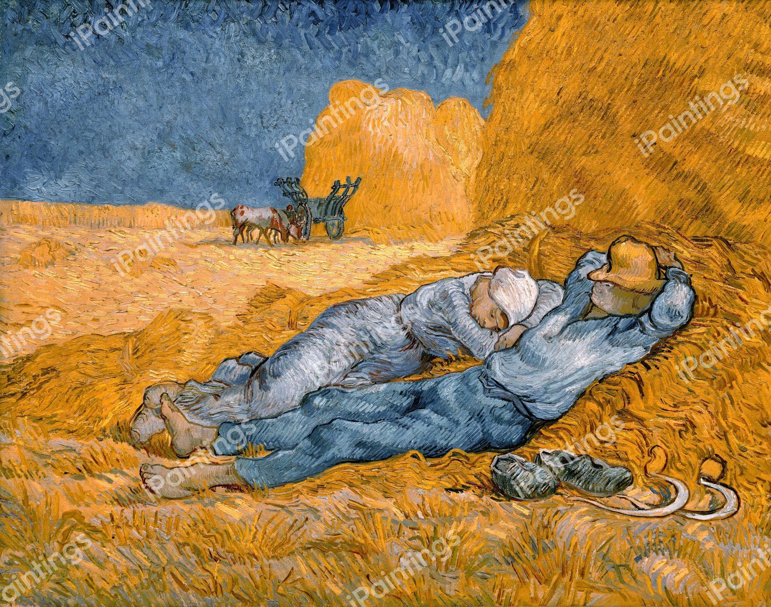Noon, Rest from Work. The painting by Vincent Van Gogh
