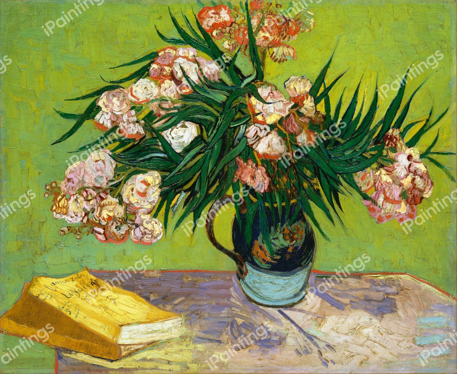 Oleanders. The painting by Vincent Van Gogh