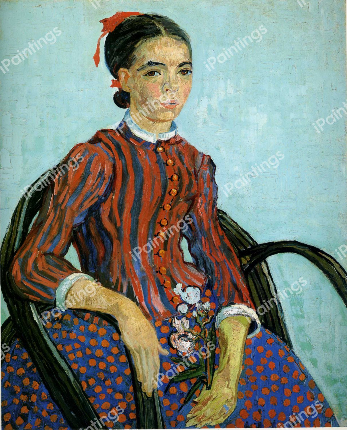 Portrait: La Mousme. The painting by Vincent Van Gogh