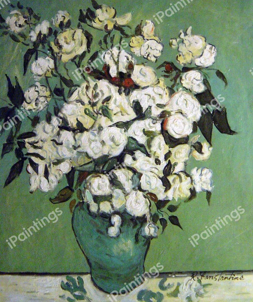 Roses In A Vase. The painting by Vincent Van Gogh