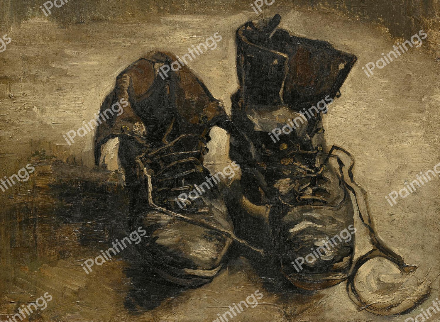 Shoes 2. The painting by Vincent Van Gogh