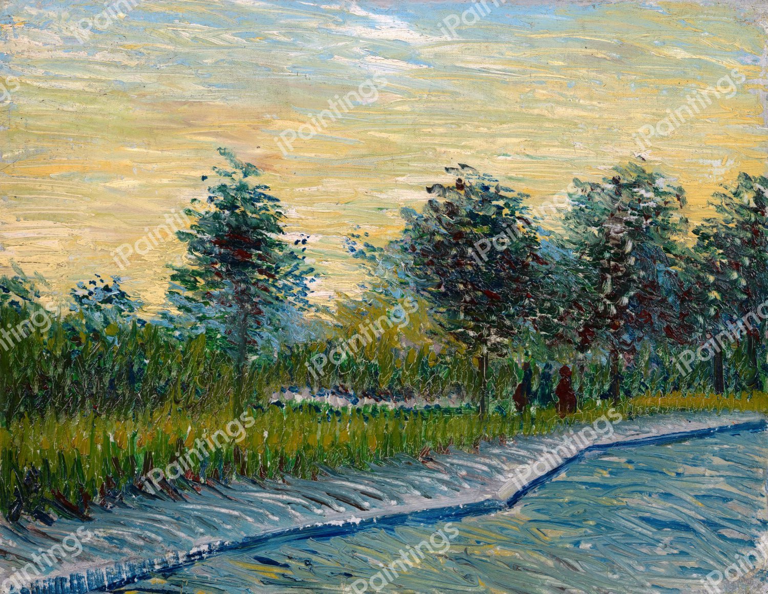 Square Saint-Pierre at Sunset. The painting by Vincent Van Gogh